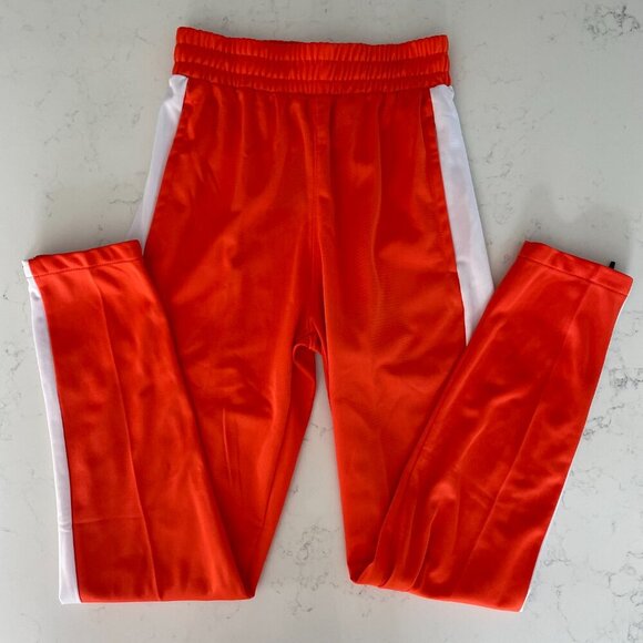Sport Fashion Pull On Heat Gear Track Pants w Side Stripe Orange White Sz S NWT - Picture 11 of 12